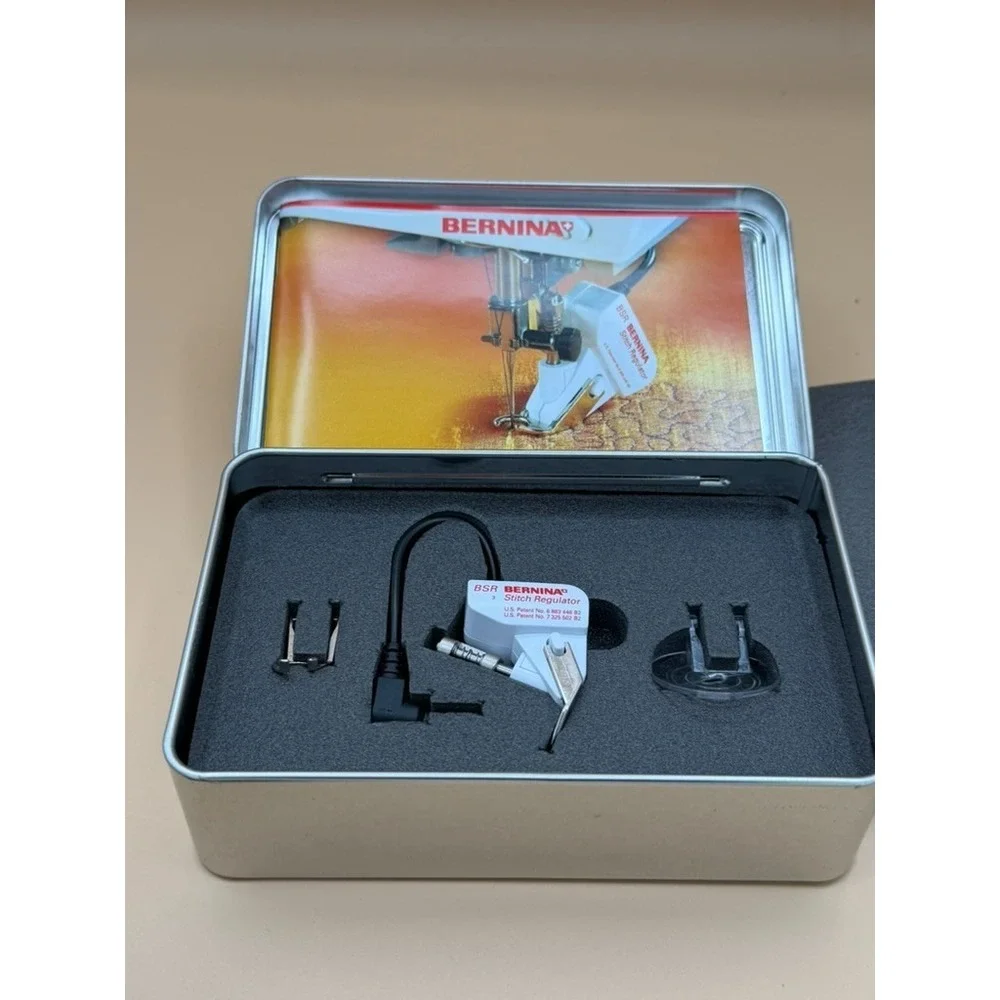 Bernina BSR 3 Stitch Regulator Foot w 2 Soles Cable Case Manual Quilting